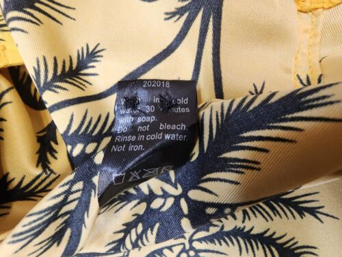 BC Collection Blue and White palm trees BD Floral 4XL Men's Hawaiian Shirt - Picture 7 of 8