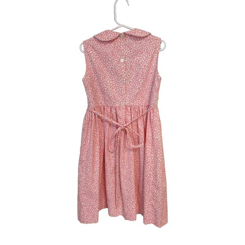 Baby Velani Pink Floral Smocked Dress Easter Spring Girl's 5 - Picture 3 of 5