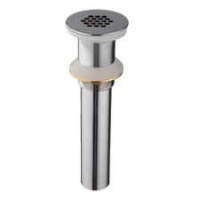 Push Chrome Pop Up Drain For Basin Without Waterflow 304 Stainless Steel