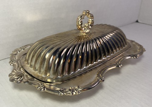 Silverplate Butter Dish by LEONARD Hong Kong 8”X4 3/4”X2 1/2” - Picture 3 of 16