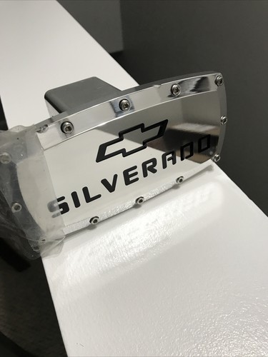 Chevy Silverado Billet Aluminum Tow Hitch Cover *Minor scratch see Pic2* (19-B2)