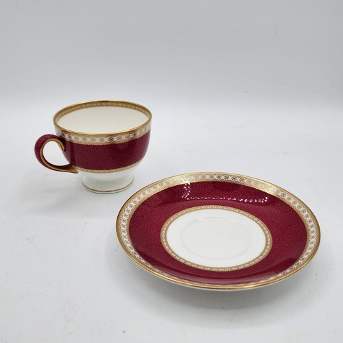 Wedgwood England Ulander Ruby 3 Cups & -Bone China W1813 Great Condition - Picture 4 of 14