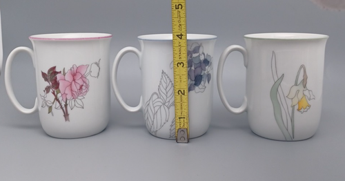 Block Spal Watercolors Hydrangea, Western Rose, Daffodil Portugal 3 Mugs - Picture 9 of 10