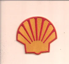 NEW 2 7/8 X 3 INCH SHELL GASOLINE IRON ON PATCH FREE SHIPPING