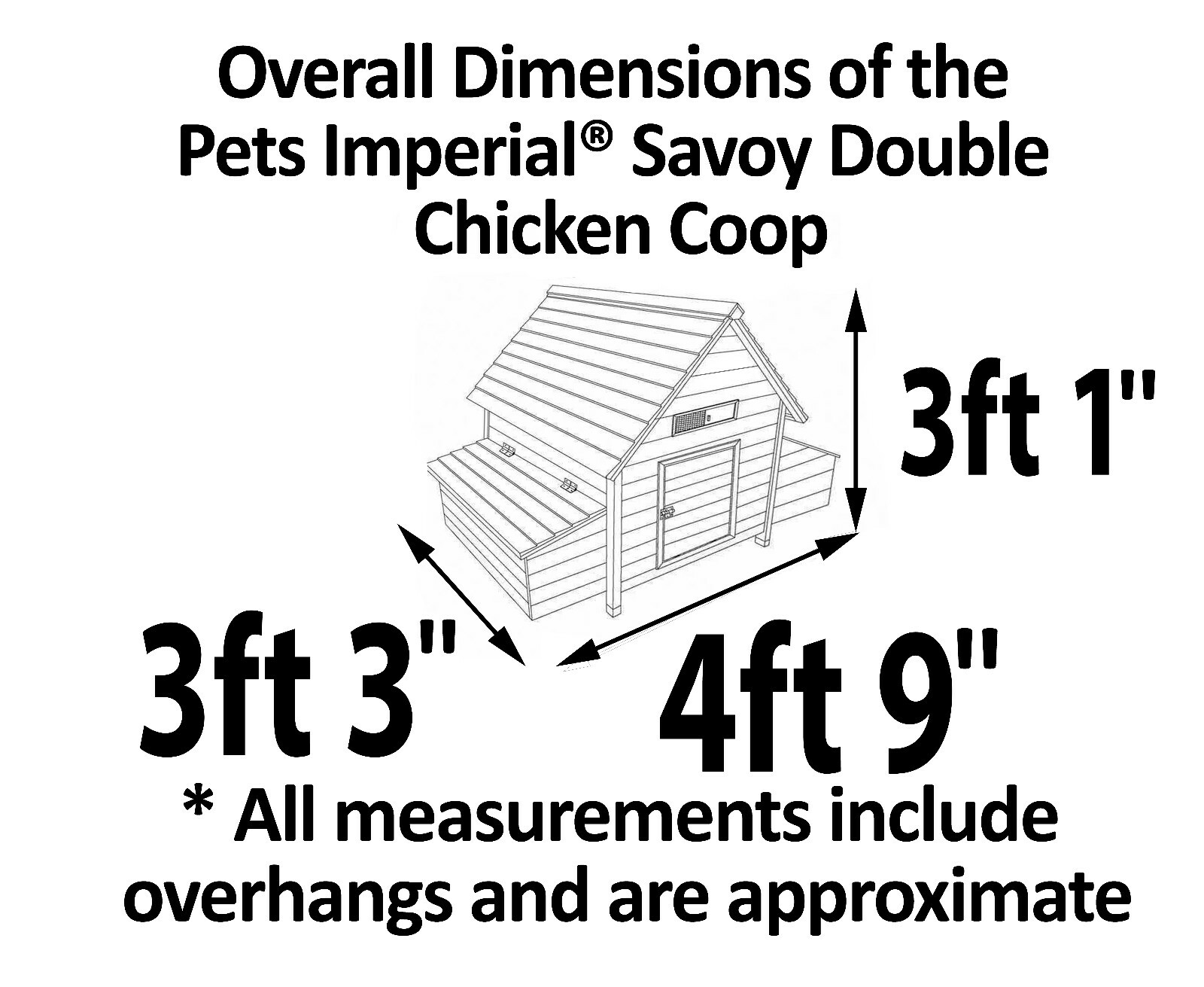 Pets Imperial® Savoy Large Deluxe Chicken Coop Hen Poultry House Rabbit