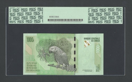 Congo Democratic Republic 1000 Francs 2-2-2005 P101a Uncirculated Grade 67 - Picture 2 of 2