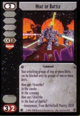 1x  Heat of Battle - C Ungraded Crusade - Battletech