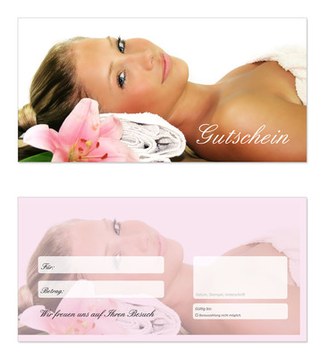 50 x Geschenkgutscheine (Wellness-609) TOP Gutscheine für Wellness  Massagen uvm
