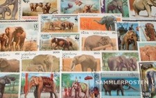 Motives 50 different Elephants stamps