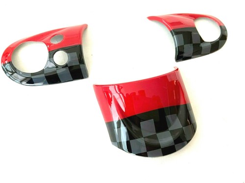 Pasador de Volante Rojo Checkerd Bandera para Mini Cooper R55 R56 R57 R58 R59 - Imagen 3 de 3