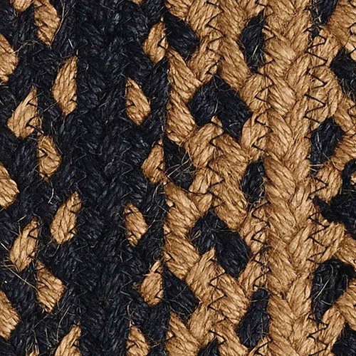 Ebony Braided Area Rug By IHF Rugs. Oval & Rectangle. Many Sizes. Black/Tan - Picture 25 of 55