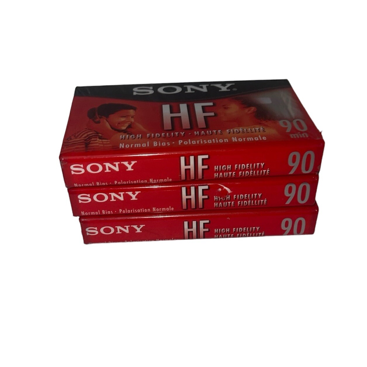 Sony HF Blank Audio Recordable Cassette Tapes 90 Minutes Lot Of 3 Sealed
