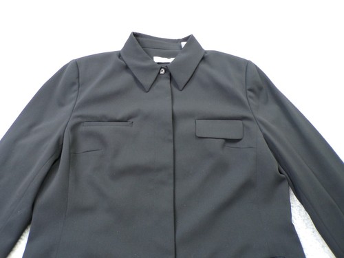 Kate Hill Jacket Womens 16 Black Button Up Coat Long Sleeve - Picture 5 of 13
