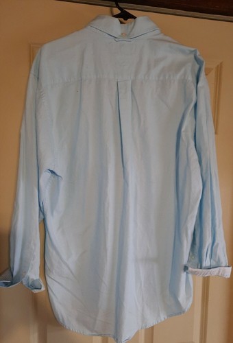 Tommy Hilfiger Men's Long Sleeve Accent Cuffs Dress Shirt Size Large, Light Blue - Picture 4 of 6