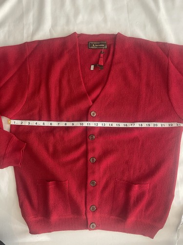 Peruvian Connection Cardigan Sweater Alpaca Wool Button Up Mens Large Red NWT - Picture 6 of 10