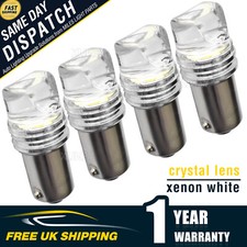 4X BA9S LED Bulbs Bayonet Cap 233 T4W HID Sidelight Parking Interior Light White