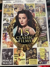 15 Classic Films (DVD) Hitchcock, Colbert, Baldwin, Marvin- Factory Sealed
