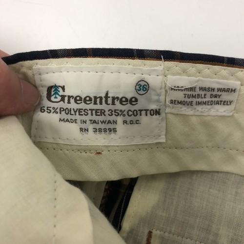 Vtg 60's Greentree Men Casual Blue SHADOW PLAID Check MOD Walking Golf Shorts 34 - Picture 2 of 7
