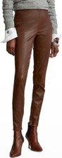 Polo Ralph Lauren Lambskin Leather skinny pants legging. XL Brown. NWT