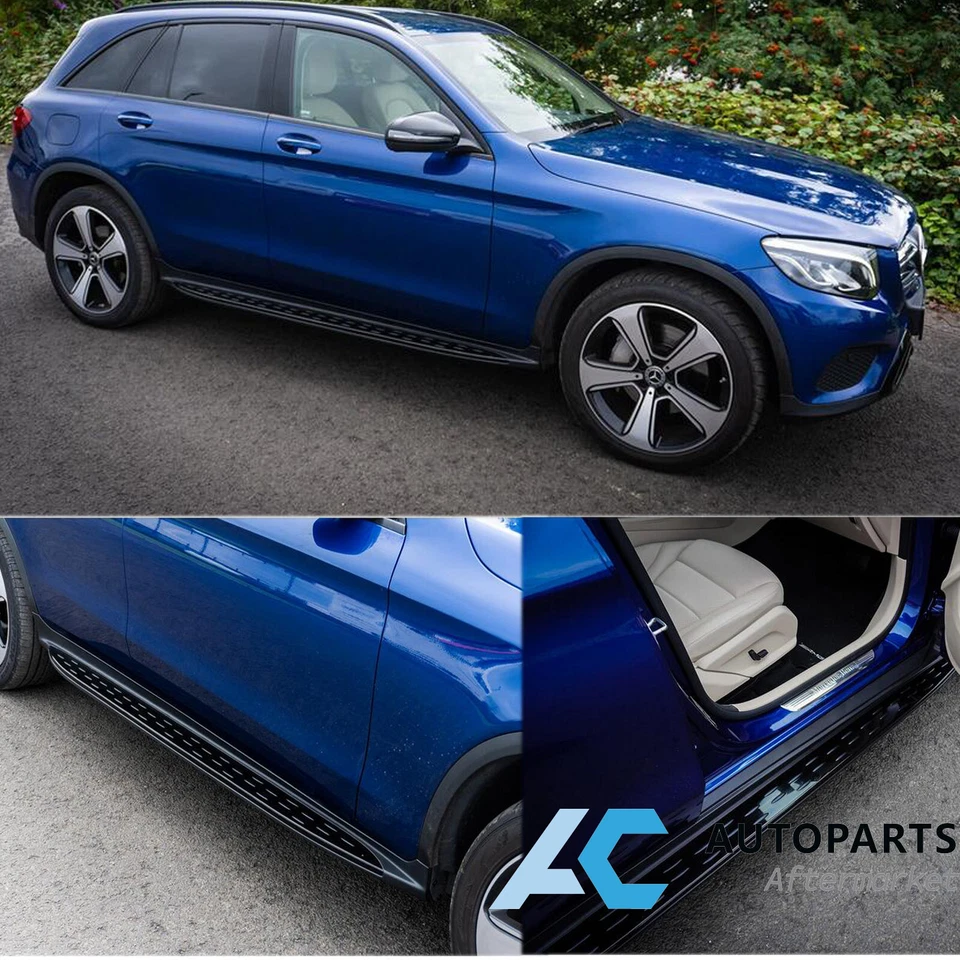 For 2016-2021 Mercedes GLC X253 Running Boards Side Step Nerf Bar Pair Black - Изображение 3 из 4