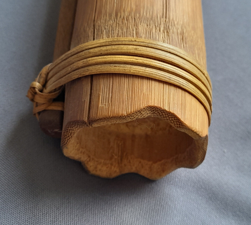 Antique Bamboo Blowpipe / Blowgun Tolor (quiver) with darts - Malaysia Borneo - Picture 11 of 17