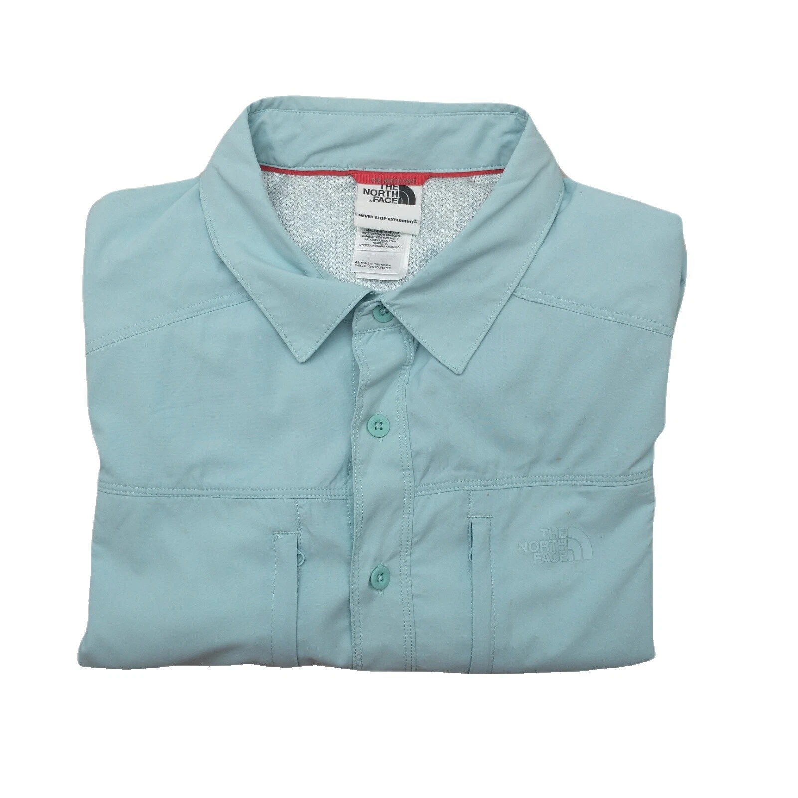 The North Face Long Sleeve Solid Casual Button-Down Shirts for Men