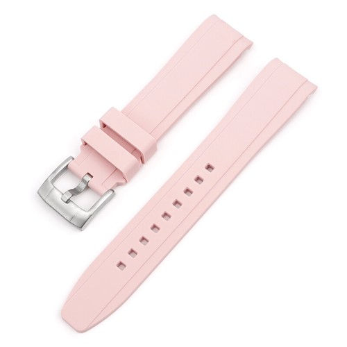 Curved End Silicone Bracelet Rubber Watch Strap Band 18 20 21 22 24mm Replace - Picture 25 of 29