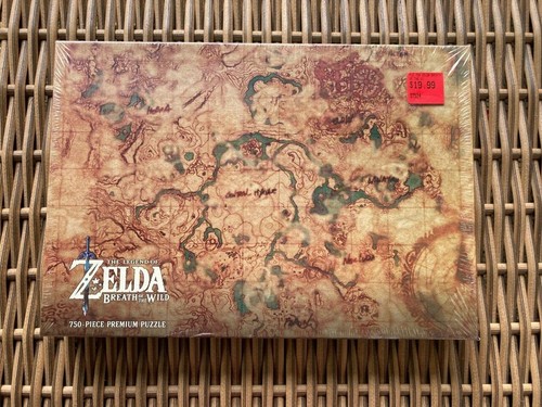 Breath Of The Wild Map Puzzle Usaopoly Legend Of Zelda Breath Of The Wild "Hyrule World Map" 750 Piece  Puzzle | Ebay