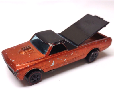 Hot Wheels Redline Custom Fleetside 1968 Painted Base Orange Made