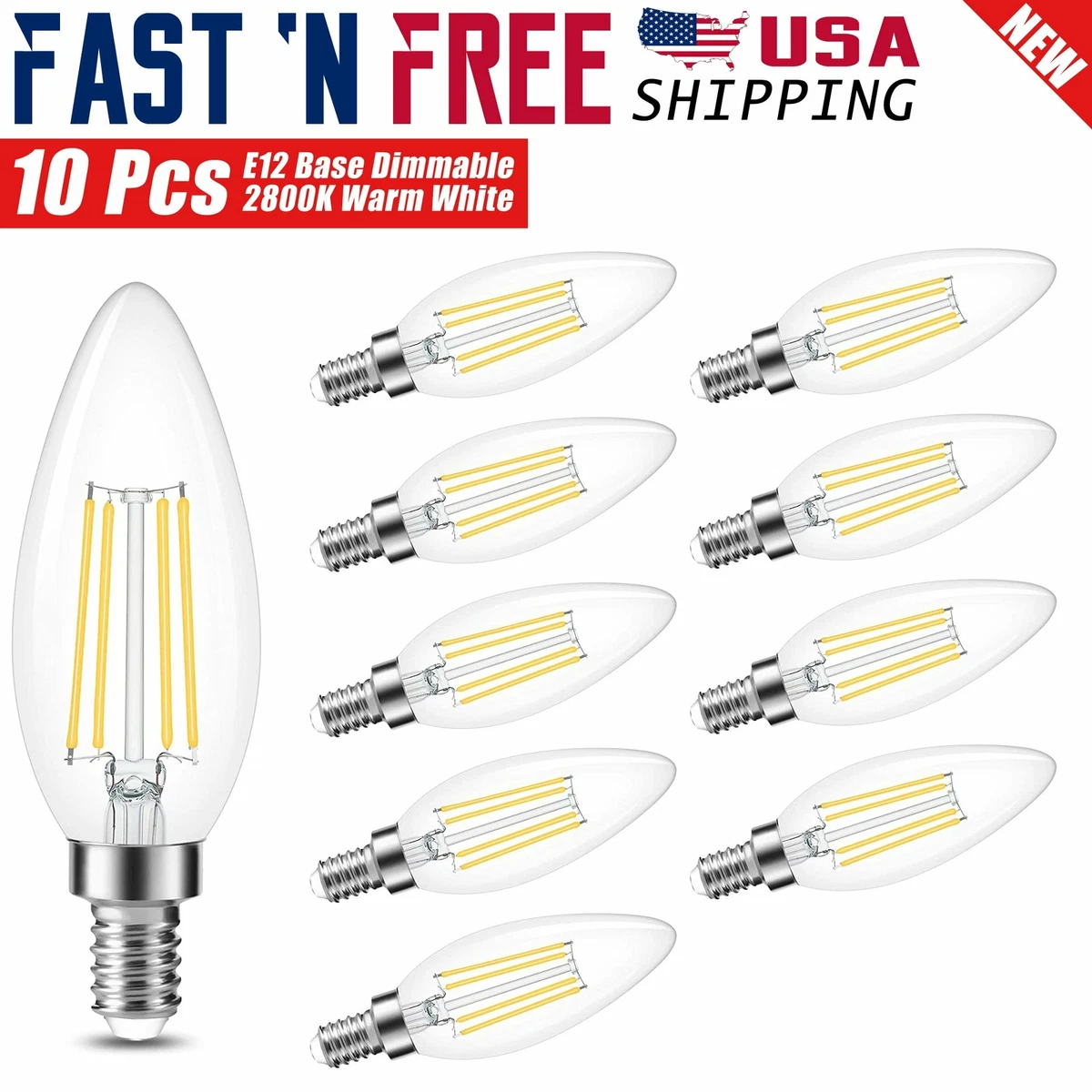 E12 candelabra clearance led dimmable