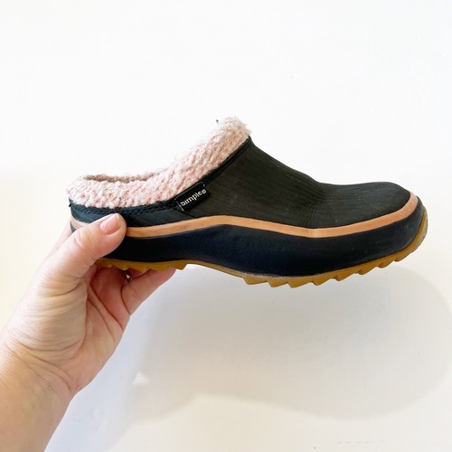Simple Clogs Mules Oiled Leather Upper Faux Shearling Trim Women’s Size 5 READ - Picture 9 of 13