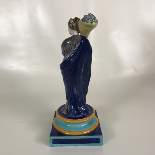 Figura de mayólica de Ceres sosteniendo cornucopia del siglo XIX Wedgwood - Imagen 4 de 9
