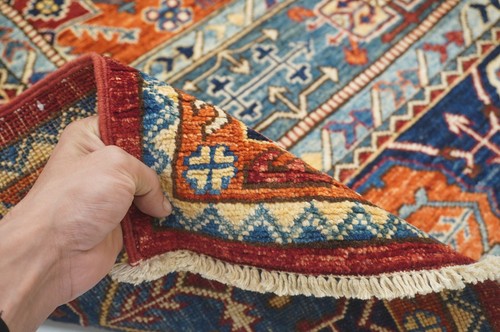 8 x 10 ft Red Heriz Afghan Hand Knotted Wool Medallion Traditional Rug - Picture 19 of 22