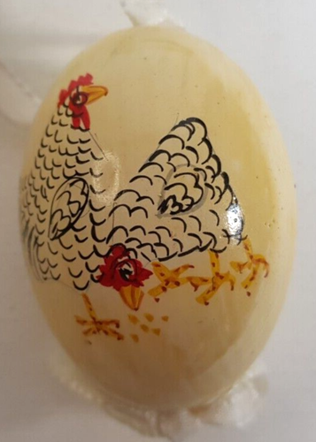 Osterei Anhänger Ostern Hahn & Henne/Huhn Set Primitiv Handgemalt Landhaus - Bild 6 von 9