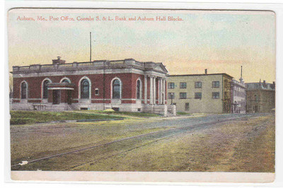 Post Office Coombs S&L Bank Auburn Maine 1910c postcard | eBay.de