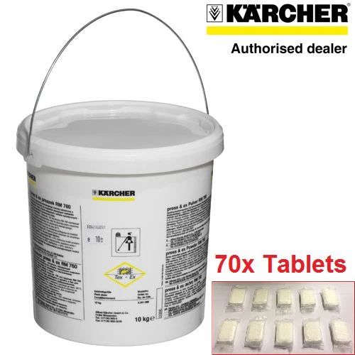 70 GENUINE KARCHER RM760 CLEANING TABLETS FOR PUZZI 100 200 10/1 10/2 8/1 30/4
