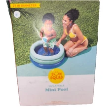 Sun Squad Inflatable Mini Pool Ages 2+ Portable Beach & Backyard NEW