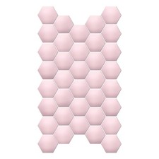 36pcs Hexagon Wall Stickers Set Acrylic Mirror DIY with Adhesive Tape, Rose gold
