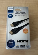 Philips 6' feet High Speed HDMI Cable with Ethernet - 4k FHD - Black