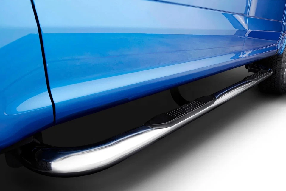 For Nissan TITAN 23-24 SteelCraft 240717 3" Cab Length Polished Round Side Bars - Imagem 4 de 4