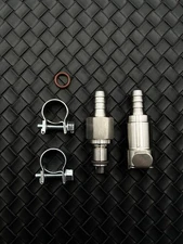 1/4" Stainless Gas Tank Fuel Line Hose Quick Release Disconnect Coupling Kit Set