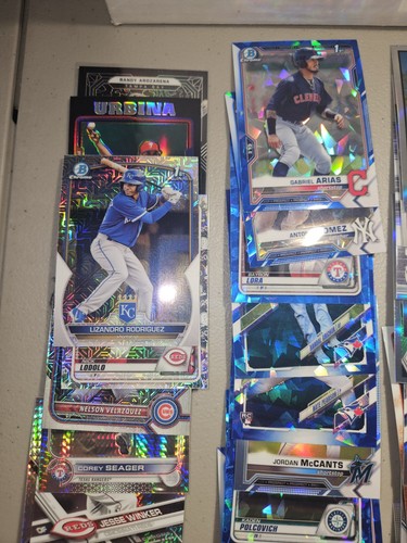 Lotto tutte le carte BASEBALL 125 tutte rifrattori colore ologrammi argento spedizione combinata - Foto 2 di 10