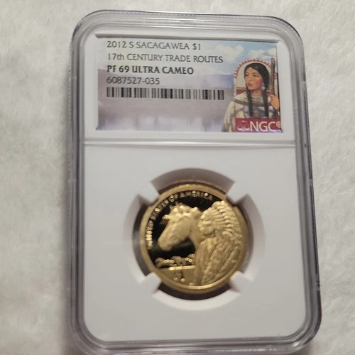 2012 S Sacagawea $1 Dollar NGC PF69 Ultra Cameo-17th Century Trade Routes