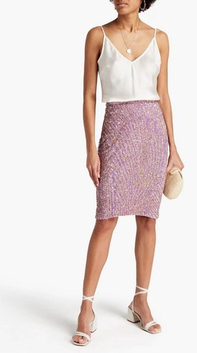 Antik Batik Jeanne Sequined Tulle Skirt in Lavender Size Large/42 NEW - 第 1/9 張圖片