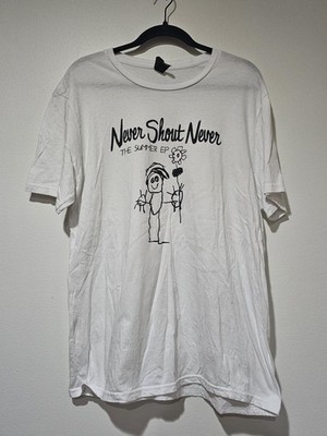 Never Shout Never Summer EP Shirt Mens XL White Graphic Tee Very Important Tee