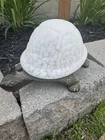 VTG Turtle Lamp with White Tiffany Style Glass Tortoise Brass Base Night Light