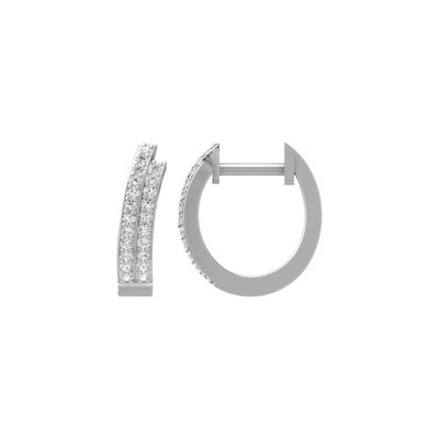Sterling Silber Runde Lab Grown Diamant Creolen für Frauen