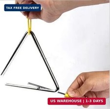 Aliotech Superior Sound Quality Musical Steel Triangle Percussion Instrument Wit