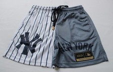 New York Yankees Kid's Baseballism Home Away Diamond Air Shorts EJ3 Multi Large