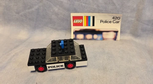 Vintage 1970’s Lego Police Car Set #420, 15 pieces, Made in Denmark